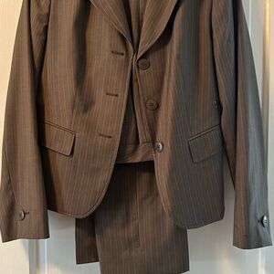 LOFT Brown Pinstripe Classic Full Suit